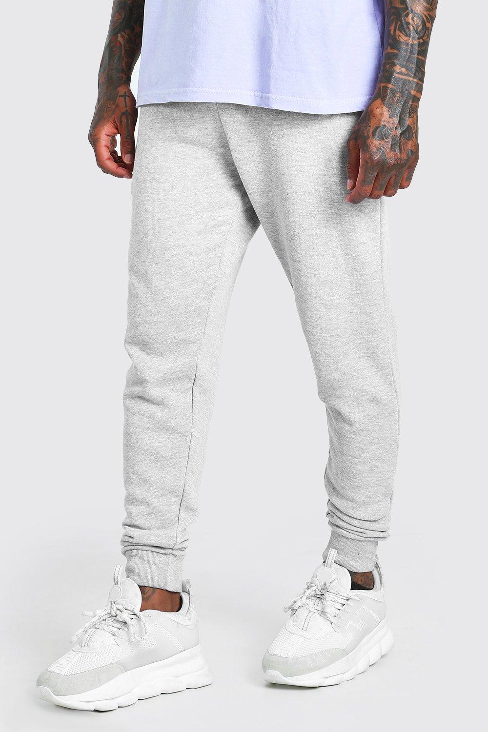Boohooman grey tracksuit bottoms hotsell